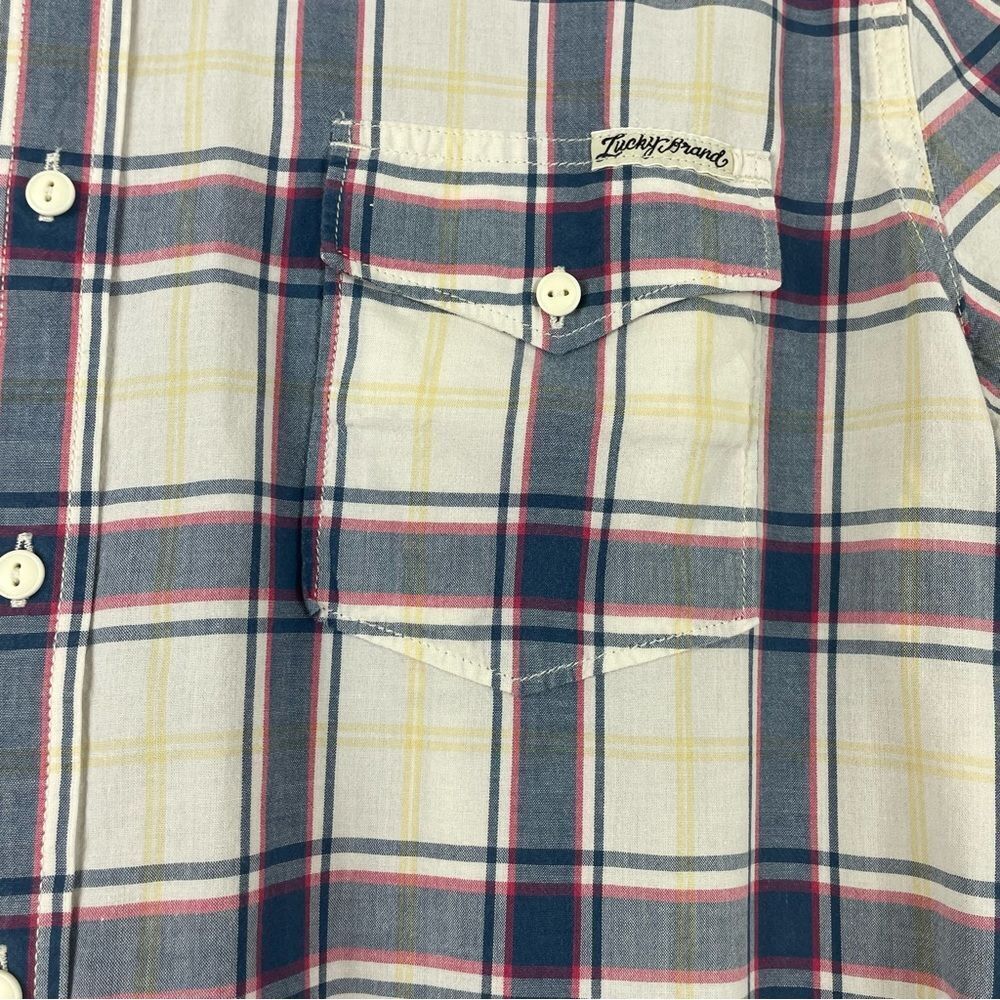 Men's Lucky Brand Short Sleeve Plaid Button Down XL‎ - Picture 6 of 7